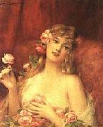 Leon Comerre Woman with a Rose oil painting